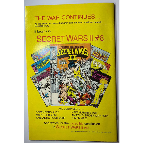 Amazing Spider-Man Battle The Beyonder! Vol 1 Feb 1986 No. 273 Vintage - Picture 2 of 10